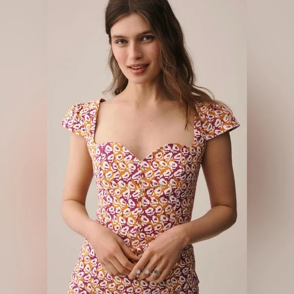 The Cecily Fit Flare sweetheart midi dress by Maeve - www.disolcolor.com